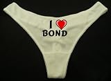 White Thong with I Love Bond