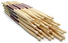 Hickory Drumsticks: 12 Pairs of 5A Wood Tip Drum Sticks