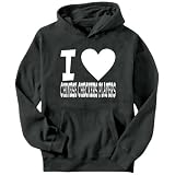 I LOVE Chinese Checkers Players Sports Mens Hoodie (Dark Silver, Sizes X-Small – XXX-Large)