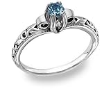 1/4 Carat Art Deco Black Diamond Ring
