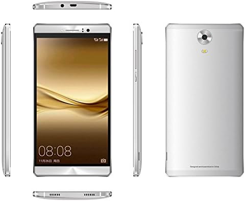 Unlocked 6.0" QHD 2.5D Glass IPS Android 5.1.1 Lollipop Smartphone Dual Sim Dual Standby MTK6580 Quad Core 1.3MHZ Cell Phone GSM/WCDMA GPS AGPS 5.0Mp Camera (White)