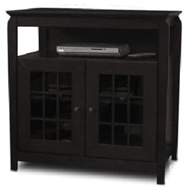 Techcraft BAY3232B Tall-Boy 32-Inch A/V Credenza (Black)