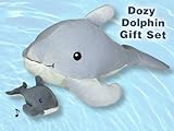 Cloud B Dozy Dolphin Gift Set: Dozy Dolphin with On the Go For Travel (Dolphin)