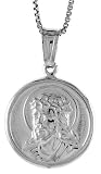 Sterling Silver Hollow Jesus Medal