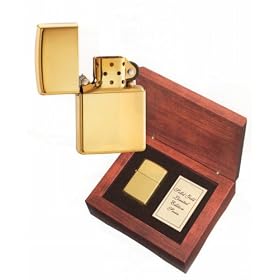 18k Solid Gold Lighter with Cherry Gift Box and certificate by Zippo