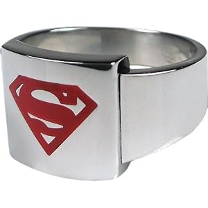 Flat Fronted Logo Superman Ring