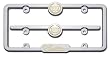 Cruiser Accessories 10200 Emblem Kit, Cadillac, Chrome/24 Karat Gold