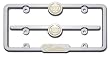 Cruiser Accessories 10200 Emblem Kit, Cadillac, Chrome/24 Karat Gold