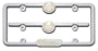 Cruiser Accessories 10200 Emblem Kit, Cadillac, Chrome/24 Karat Gold