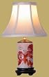 Asian D&eacute;cor - 14" Fine Chinese White Porcelain Foo Dog Design Brush Pot Oriental Desk Lamp