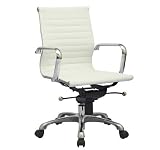 Aosom Modern Design Synthetic Leather Office Chair - White