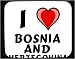 I Love Bosnia and Herzegovina Decorated Mouse Pad