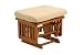 Baby : Stork Craft Matching Ottoman In Cognac With Beige Cushion