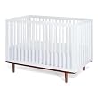 Ray Crib in White with Hazelnut Base Ray Crib in White with Hazelnut Base