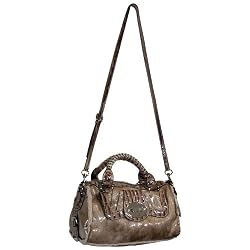 Women's Carly Stone Synthetic Leather Satchel by Guess