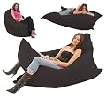 Gilda � Massive Floor Cushion Bean Bag - Black Cotton