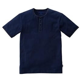 Eddie Bauer(エディー・バウアー) 半袖パイピングヘンリーネックソリッドTシャツ