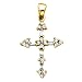 10K Yellow Gold 1/4 ct. Diamond Cross Pendant with Chain