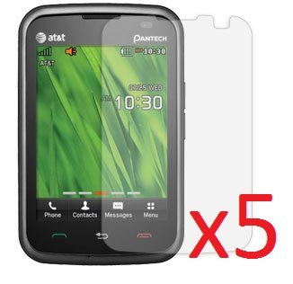 eTECH Collection 5 Pack of Crystal Clear Screen Protectors for Pantech Renue P6030 -- Free Shipping from USA