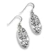 Flowering Tree of Life Religious Symbol Filigree Sterling Silver Oval Hook Earrings