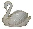 White porcelain swan planter container for ivy indoor or outdoor