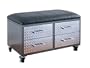 Powell Furniture Monster Bedroom? 4-Drawer Mobile Storage Bench