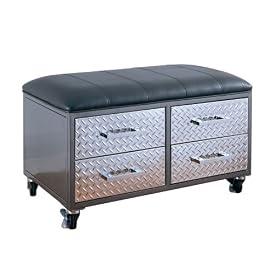Monster Bedroom 4-Drawer Bench - Charcoal/ Black by Powell Furniture