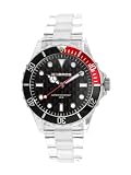 K&BROS Women's Ice-Time Red-Black Bezel Watch #9386-2