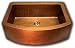 Copper Curved Front Farm Apron Kitchen Sink - Single Bowl Hand Hammered Finish Copper Curved Front Farm Apron Kitchen Sink - Single Bowl Hand Hammered Finish