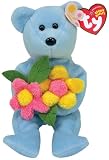 Ty Bluebonnet - Blue Bear with Flowers