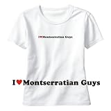 T-Shirt Woman White  I Love Montserratian Guys  Montserrat Country