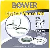 Bower Digital Macro Filter Kit 77mm +1 +2 +4 Close Up Lenses with Lens Cap and Cap-Keeper - For Canon, Nikon, Olympus, Pentax and Sony Lenses with 77mm Filter Size