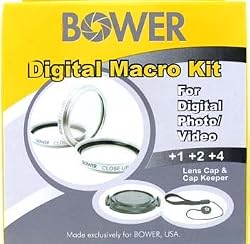 Bower Digital Macro Filter Kit 77mm +1 +2 +4 Close Up Lenses with Lens Cap & Cap-Keeper - For Canon, Nikon, Olympus, Pentax & Sony Lenses with 77mm Filter Size