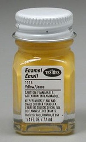 Yellow Testors Enamel Plastic Model Paint