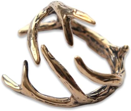 Deer Antler Ring (Solid Bronze, 7)