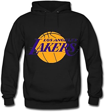 QILEI Fashion Printing Customized L.A.Lakers Men's Classic Hoodie Sweatshirt Large Black