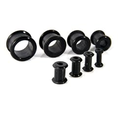 Flesh Tunnel SILIKON Stopfen OHR fexibel SCHWARZ - W�hle deinen Wunschdurchmesser in mm