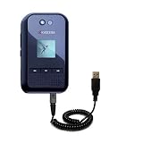 Coiled Power Hot Sync and Charge USB Data Cable w/ Tip Exchange for the Kyocera E2000 - Gomadic Brand