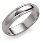 14k White Gold 5mm Milgrain Half Round Band