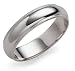 14k White Gold 5mm Milgrain Half Round Band