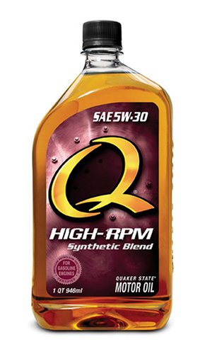 Quaker State 5062630 5W30 High RPM Synthetic Blend  Case of Six 1 Quart Bottles