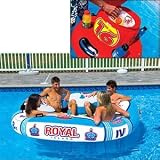 Royal Island Pool Float by Sportsstuff Includes 16 Quart Floating Cooler, 4 Seats, 4 Cup Holders, Contour Backrests, Mesh Floor