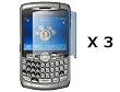 (3-Pack) LCD Custom Fit SCREEN PROTECTOR for RIM Blackberry 8330 CURVE