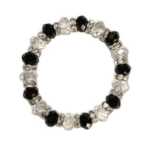 Pingouin Joli Bijoux Faceted Glass Stretch Bracelet