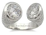 Art Deco East West Pave CZ Ring