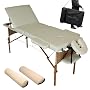 Massageliege + Set2 beige inkl. 2 Lagerungsrollen &hellip von TecTake