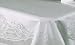 Floral Scroll Linen Damask - 22x22 Rectangular