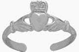 Genuine Sterling Silver Claddagh Toe Ring