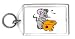 Keychain with eating, food, mouse, rodent, cheese