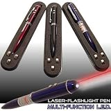  : Executive 3-in-1 Pen - Laser Pointer - LED Light - Gloss Black